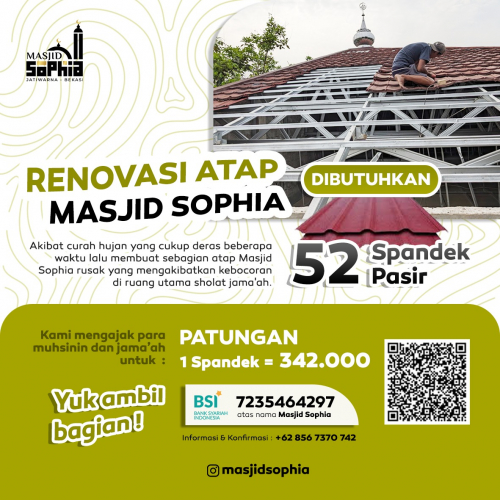 Renovasi Atap Masjid Sophia         